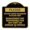 Signmission Do Not Leave Valuables in Plain View Management Not Responsible for ANY Theft, A-DES-BG-1818-23280 A-DES-BG-1818-23280 - alternate 1